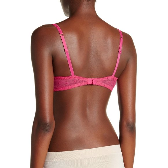 WACOAL Enchanting Lace Push-Up Underwire Bra #114003 Hot Pink 36B NEW - Picture 3 of 9